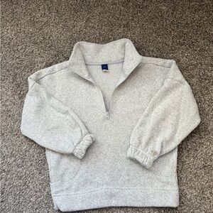 OLD NAVY Gray Quarter-Zip Sweatshirt kids size S (6-7)